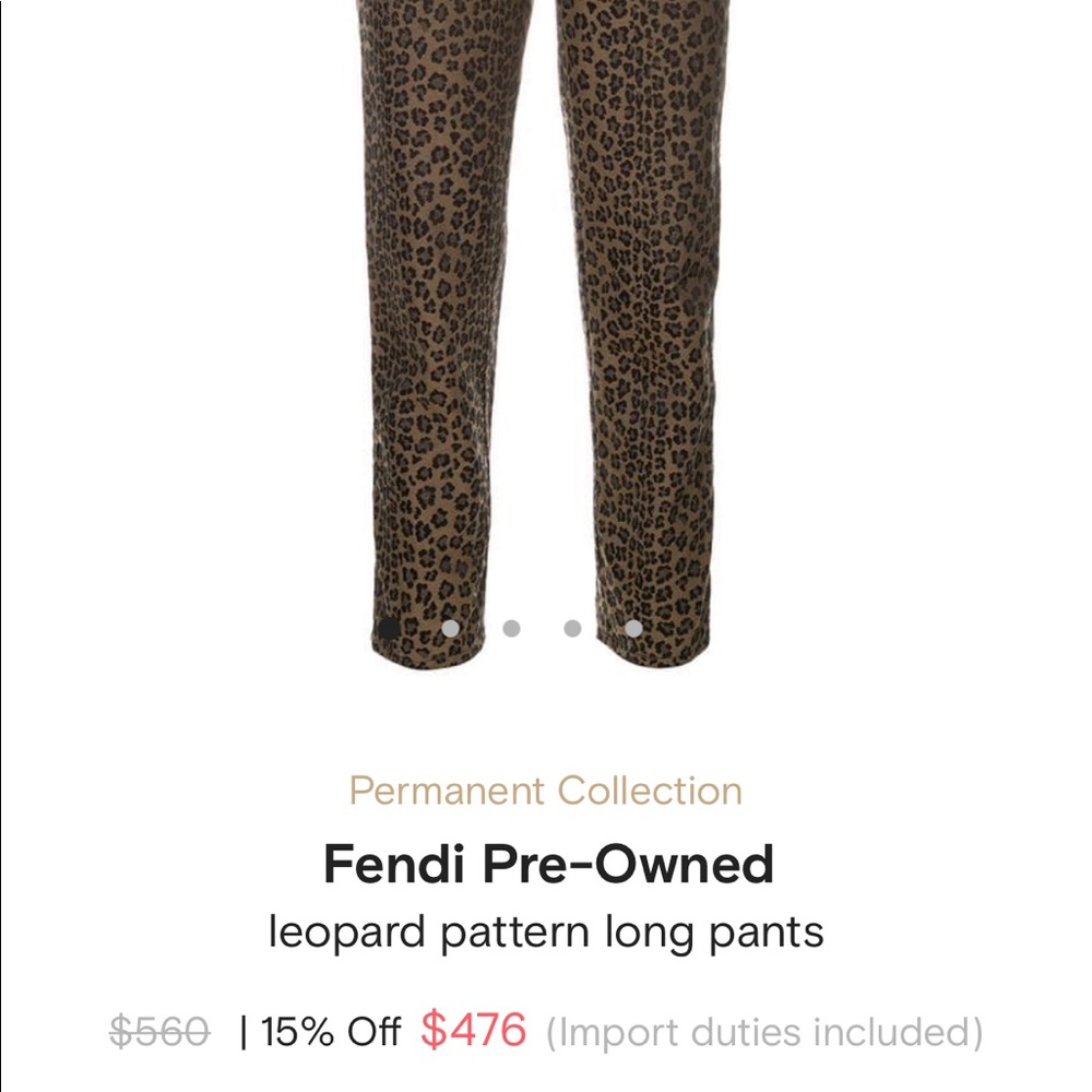 FENDI Vintage Leopard Zucca FF Jeans 26 - Picture 5 of 12